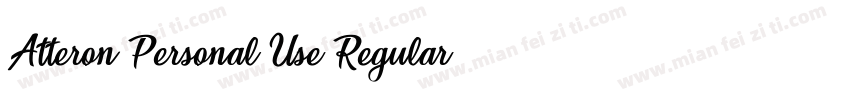 Atteron Personal Use Regular字体转换